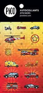 KIDS STICKERS FIRETRUCKS