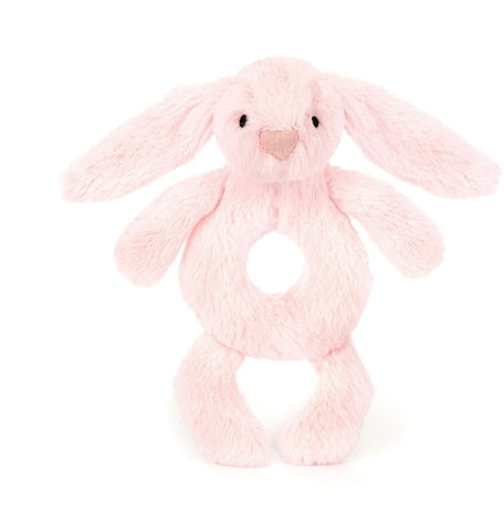 BASHFUL PINK BUNNY RING RATTLE