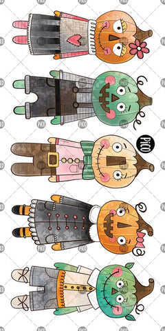 KIDS TATTOO PUMPKIN SCARECROWS