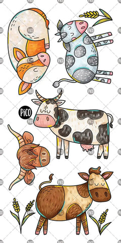 KIDS TATTOO CUTE COWS