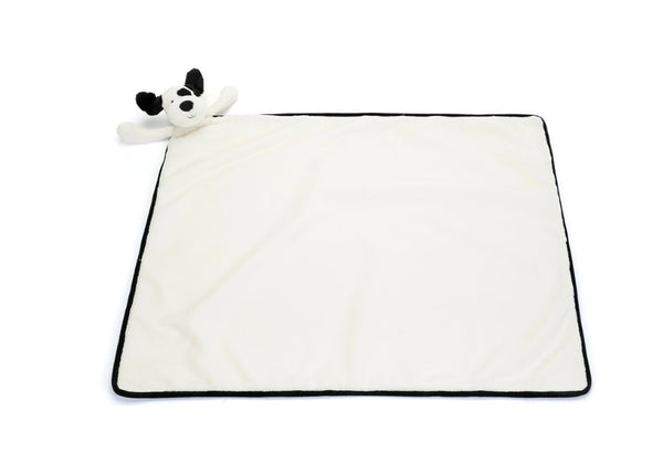 BASHFUL BLACK & CREAM PUP BLANKET