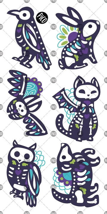 KIDS TATTOOS CUTE SKELETONS