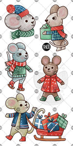 KIDS TATTOOS SNOW MICE