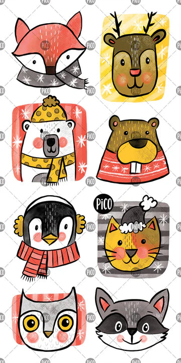 KIDS TATTOOS  WINTER ANIMALS