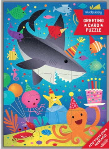 SHARK  PARTY GREETING CARD