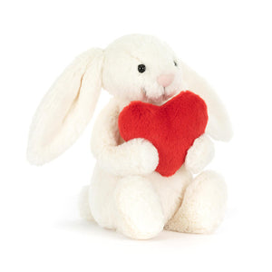 BASHFUL RED LOVE HEART BUNNY