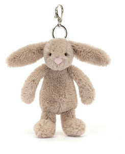 BASHFUL BEIGE BUNNY  BAG CHARM
