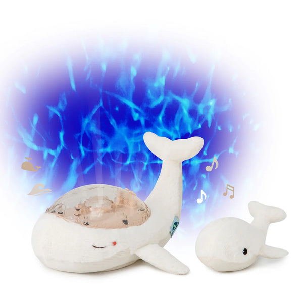 TRANQUIL WHALE W BABY RATTLE WHITE