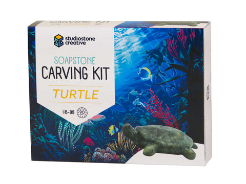 TURTLE SOAPSTONE CARVING KIT