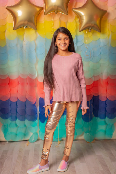 LOVE LIFE LEGGINGS GOLD SZ 7-8