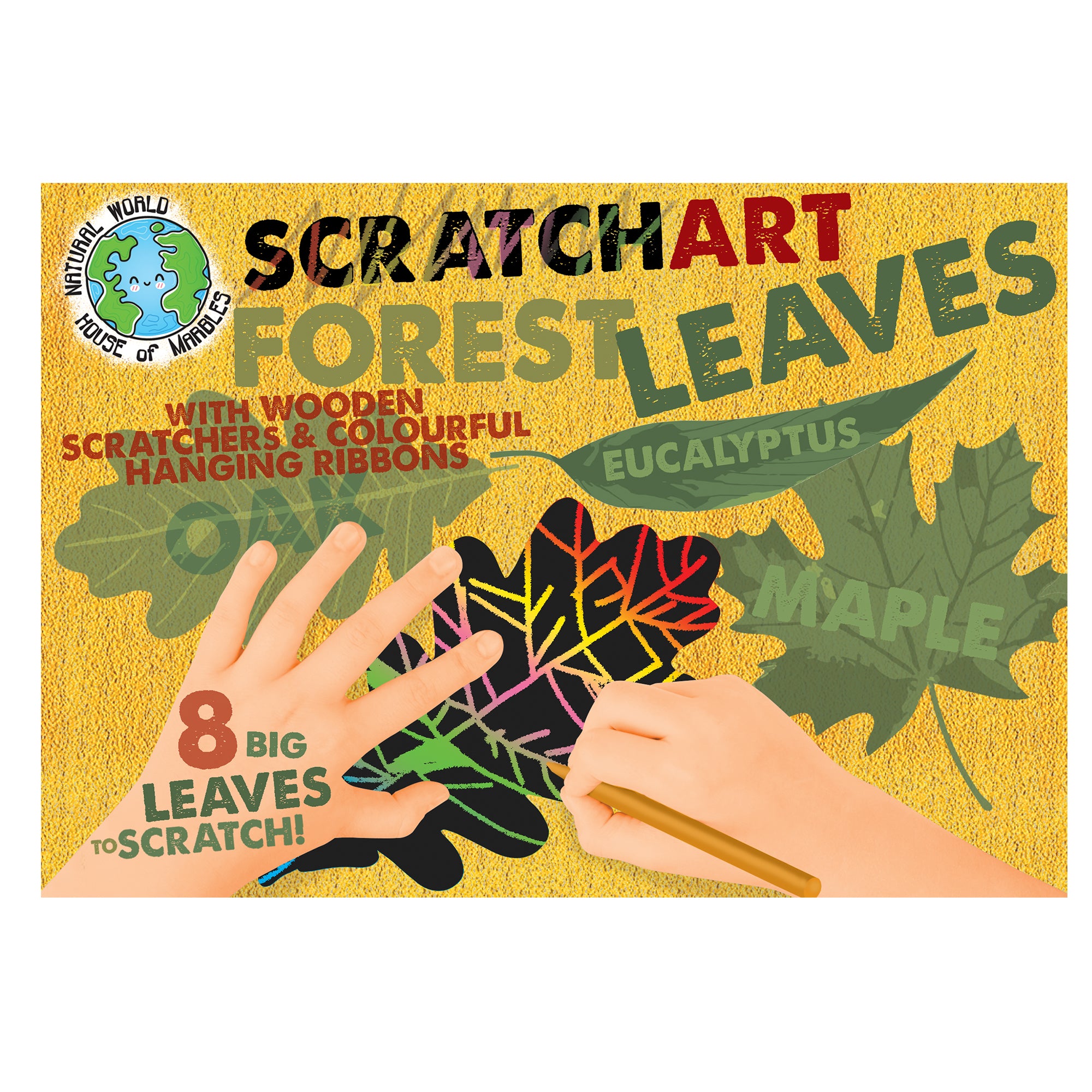 SCRATCH ART SET LEAVES