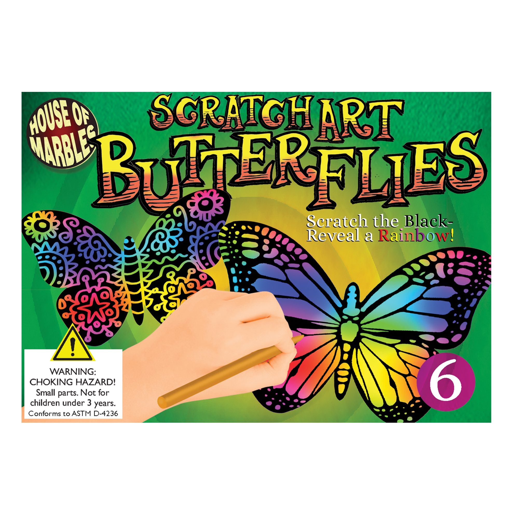 SCRATCH ART SET BUTTERFLIES