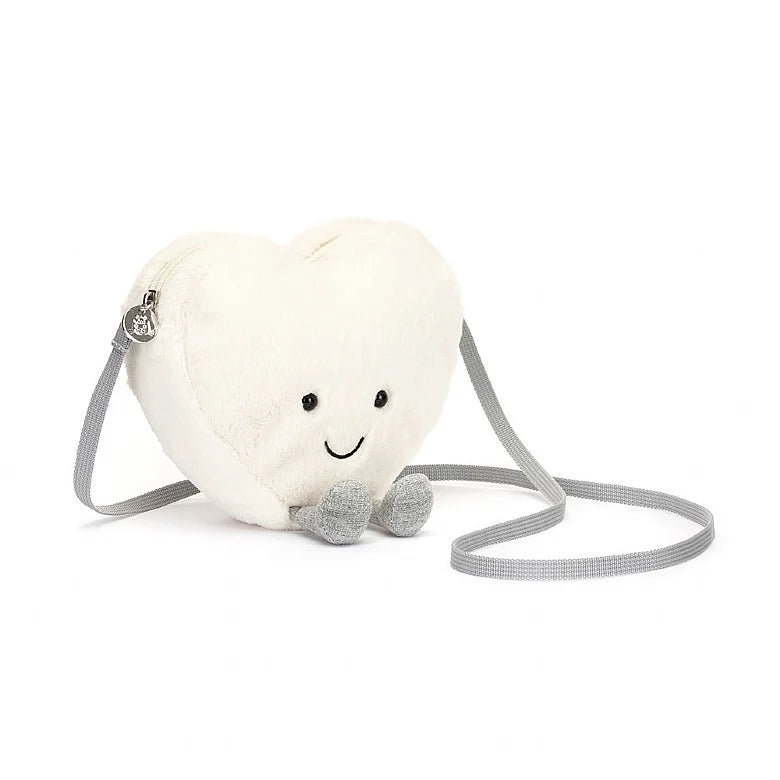 AMUSEABLE CREAM HEART BAG