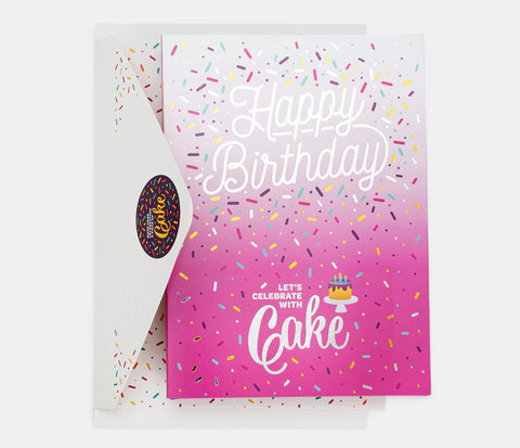 INSTA CAKE CARD HB PINK CHOCOLATE