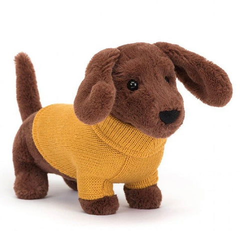 SWEATER SAUSAGE DOG YELLOW