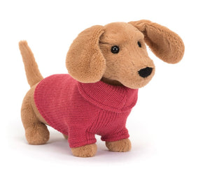 SWEATER SAUSAGE DOG PINK