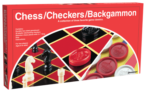 CHESS CHECKERS BACKGAMMON