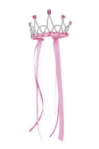 RIBBON TIARA DARK PINK