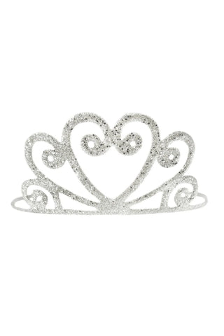 SILVER GLITTER TIARA